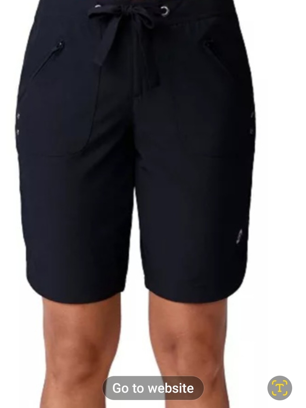 Free Country Bermuda Board Short II Black Drawstring Performance Size M (8-10)